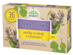 HERBOFIT Herbofitky so šalviou a vitamínom C 36 pastiliek