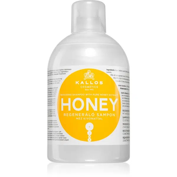 Kallos KJMN Professional Honey hydratačný a revitalizačný šampón pre suché a poškodené vlasy 1000 ml