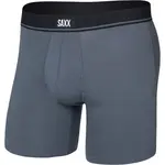 SAXX ESSENTIAL COTTON BOXER BRIEF FLY Pánské spodní prádlo, šedá, velikost
