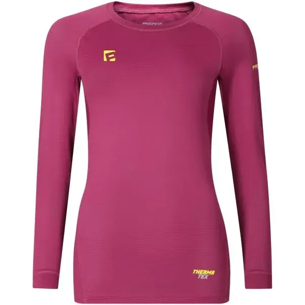 PROGRESS THERMATEX LS Dámské funkční triko s dlouhým rukávem, vínová, velikost