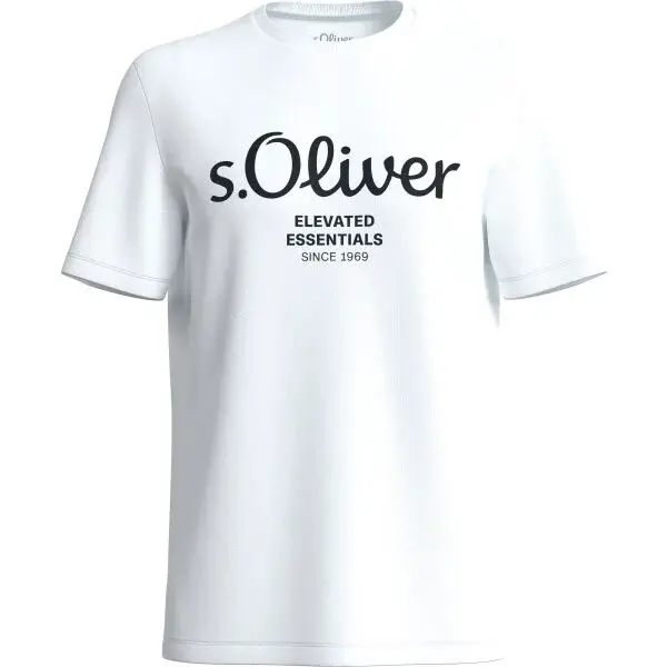 s.Oliver RL BIG SIZE LOGO NOOS Pánské tričko, bílá, velikost XXXL