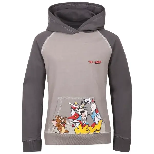 TOM AND JERRY SMILE HOODIE Chlapecká mikina, tmavě šedá, velikost 164-170
