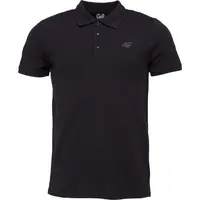 4F POLO SHIRT Pánské polo triko, černá, velikost