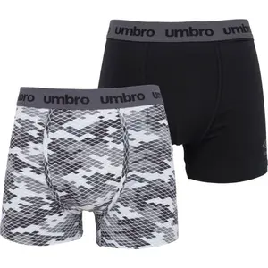 Umbro BOXER SHORT 2 PACK Pánské boxerky, černá, velikost