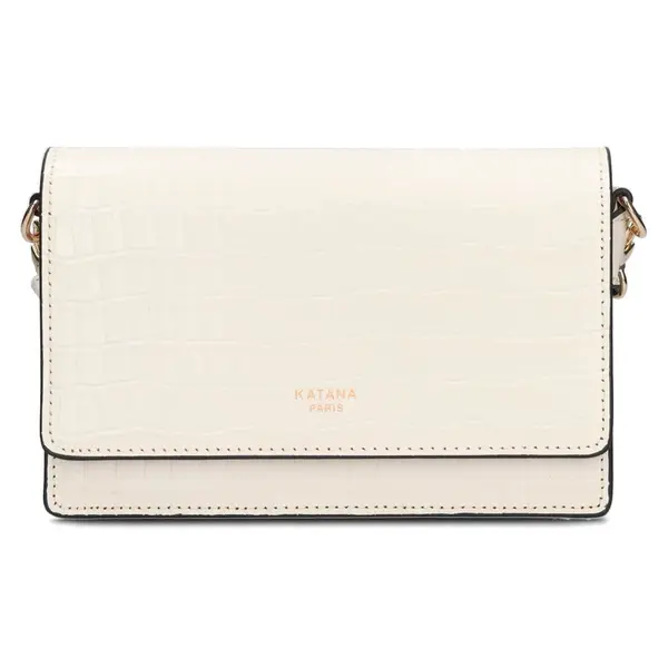 Kožená dámská crosbody kabelka Katana Tinja - krémová