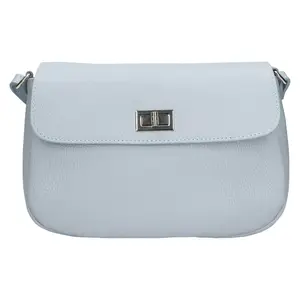 Dámska kožená crossbody kabelka Italia Arabela - svetlo modrá