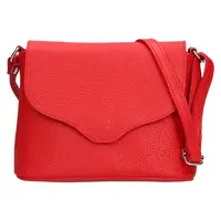 Dámska kožená crossbody kabelka Italia Alice - červená
