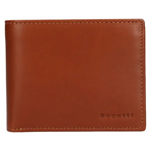 Pánska kožená peňaženka Bugatti Alaric - koňak