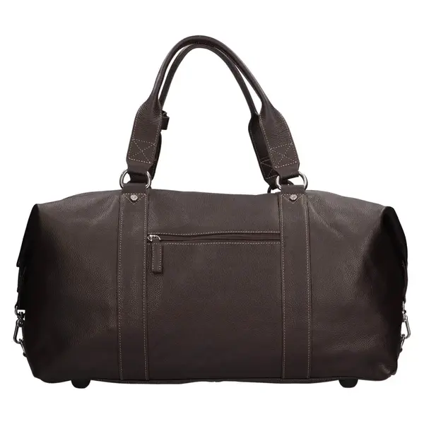 Cestovná kožená taška Katana Trev - tmavo hnedá