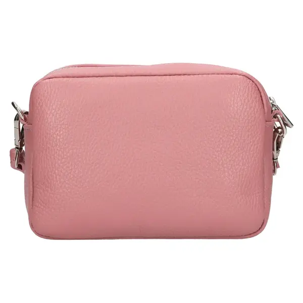 Dámska kožená crossbody kabelka Italia Marika - ružová