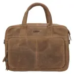 Kožená business taška na notebook Lagen Prokop - hnedá
