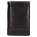 Pánske kožené puzdro na doklady Lagen Sebastian - tmavo hnedá