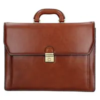 Pánska kožená aktovka Katana Ceasar - hnedá