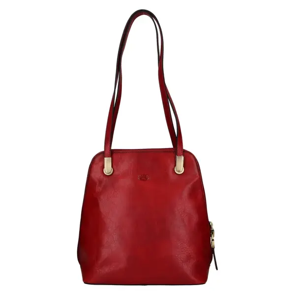 Dámska kožená batôžky kabelka Katana Maura - červená