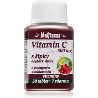 MedPharma Vitamin C 500 mg s šípky tablety pre normálnu funkciu imunitného systému a na ochranu buniek pred oxidačným stresom 37 tbl