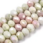 Faceted Electroplated Glass Beads Strands
