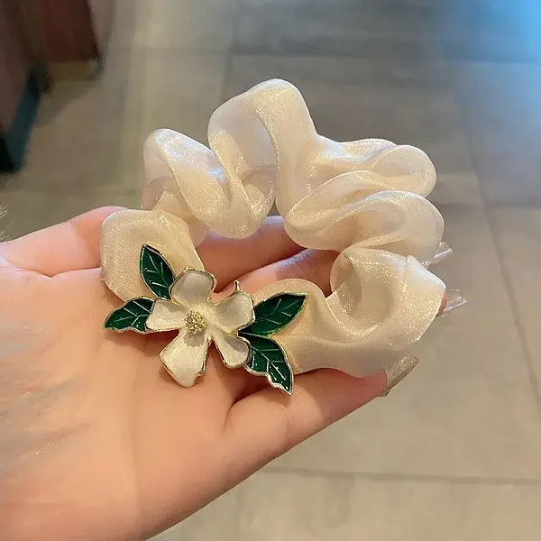 Gauze Alloy Enamel Hair Ties