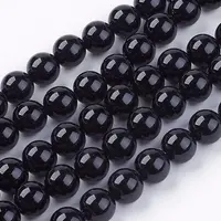 Natural Black Onyx Round Beads Strands