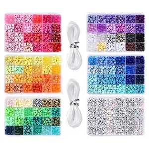 3 Boxs DIY Acrylic Beads Bracelets Making Kits