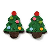 Christmas Trees Non-woven Fabrics Cabochons