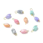 Opaque Baking Painted Crackle Glass Beads Pendants
