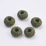 Natural Dyed Lava Rock European Beads