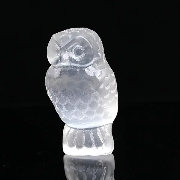 Owl Natural Selenite Figurines