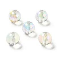 Two Tone UV Plating Rainbow Iridescent Acrylic Beads