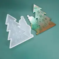 DIY Christmas Tree with Santa Claus Pendant Silicone Molds