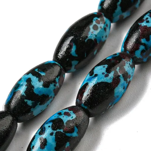 Spray Painted Synthetic Turquoise Beads Strands