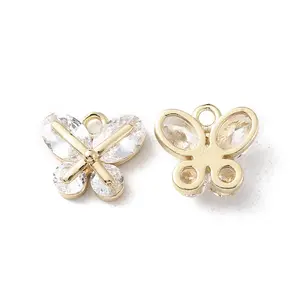 Brass Pave Cubic Zirconia Charms