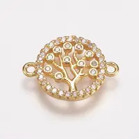 Brass Micro Pave Cubic Zirconia Links