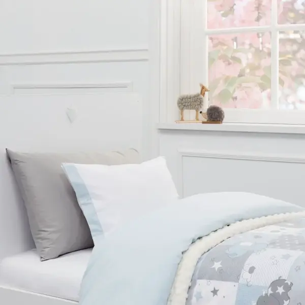 Set ložního prádla darling 100x150cm - bílá/šedá/modrá