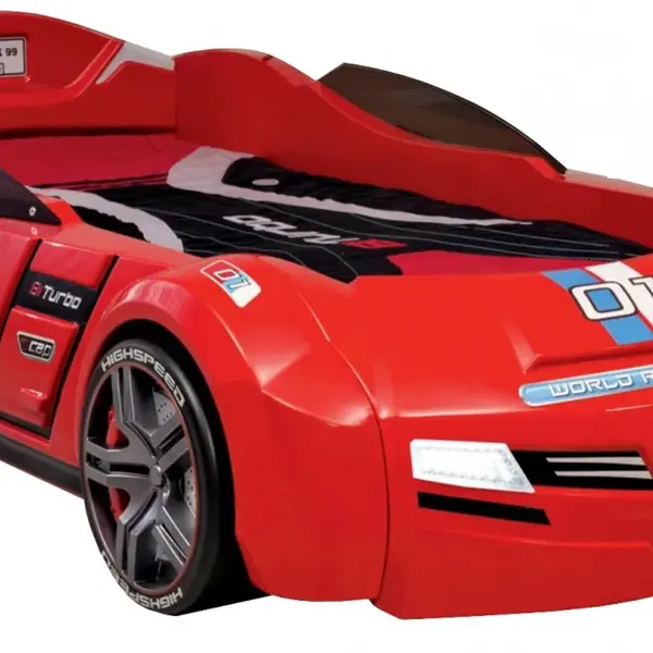 Dětská postel auto super deluxe 90x195cm - červená