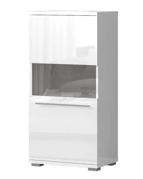 Jednodveřová vitrína s osvětlením tiana ii - bílá