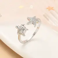 304 Stainless Steel Open Cuff Finger Rings for Women
