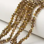 Electroplate Transparent Glass Beads Strands