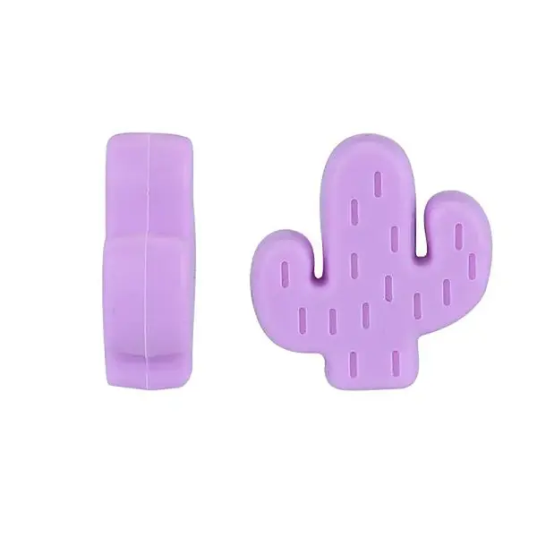 20Pcs Cactus Food Grade Eco-Friendly Silicone Focal Beads