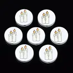 Halloween Printed Natural Wood Beads