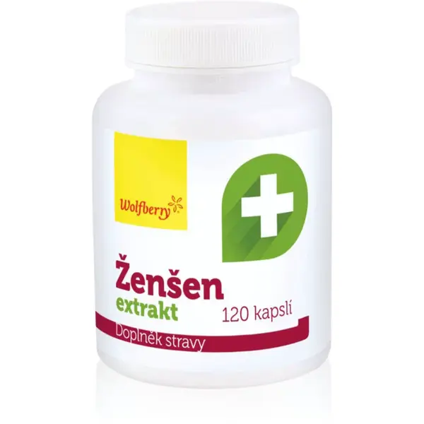 Wolfberry Ženšen extrakt kapsuly na podporu pamäti a koncentrácie 120 ks