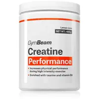 GymBeam Creatine Performance prášok na podporu športového výkonu príchuť Lemon Lime 400 g