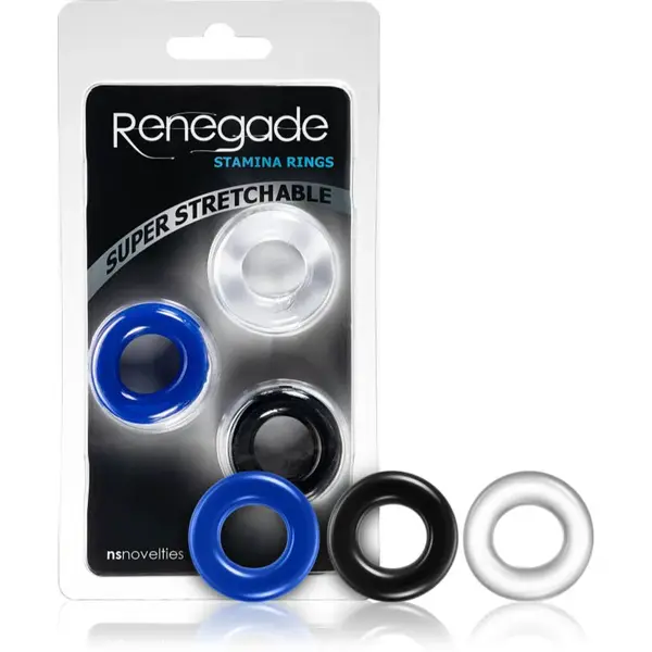 NS Novelties Renegade Stamina Rings sada krúžkov na penis 3 ks
