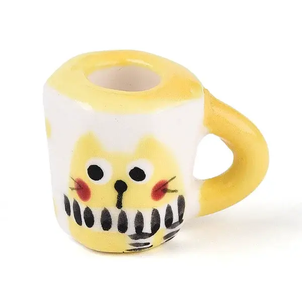 Handmade Porcelain Cat Mug Cup Decoration