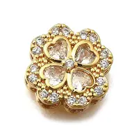 Brass Pave Cubic Zirconia Multi-strand Links