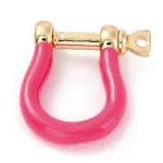 Brass Enamel D-Ring Anchor Shackle Clasps