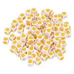 White Opaque Acrylic European Beads