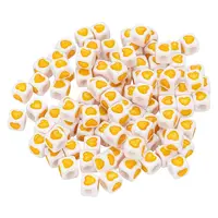 White Opaque Acrylic European Beads
