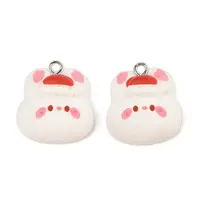 Christmas Theme Opaque Resin Pendants