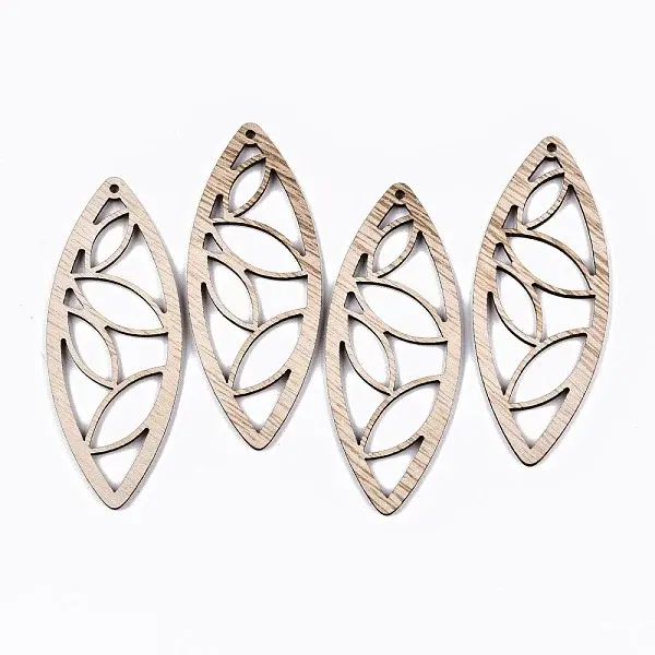 Unfinished Hollow Wood Big Pendants