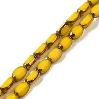 Electroplate Opaque Color Glass Beads Strands
